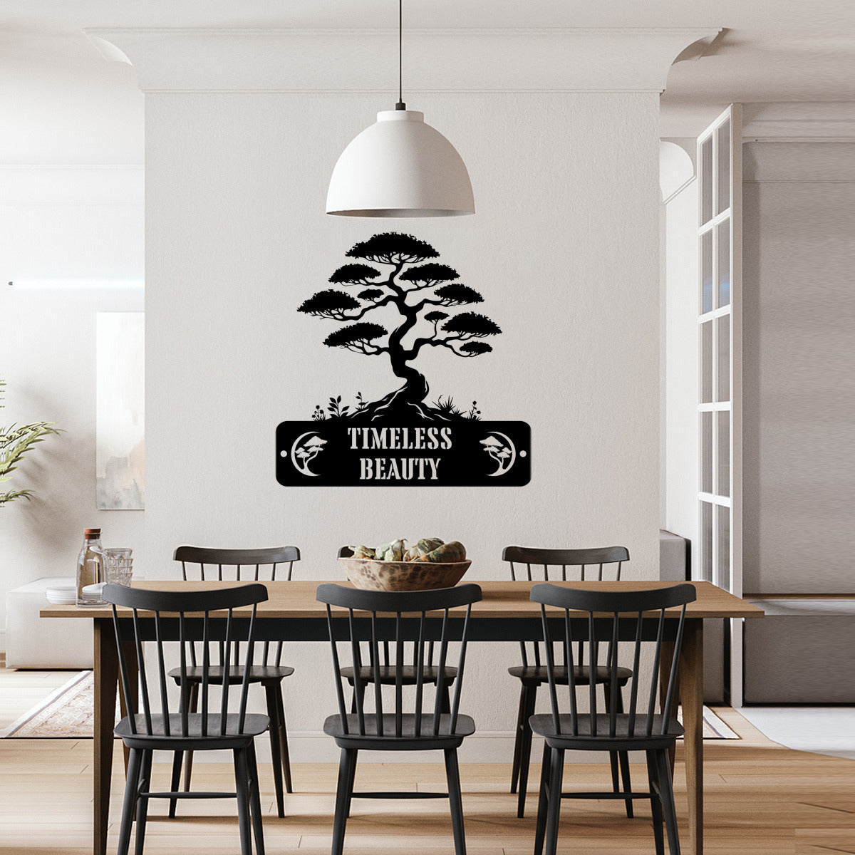 Timeless Beauty Bonsai Die-Cut Metal Wall Art Sign