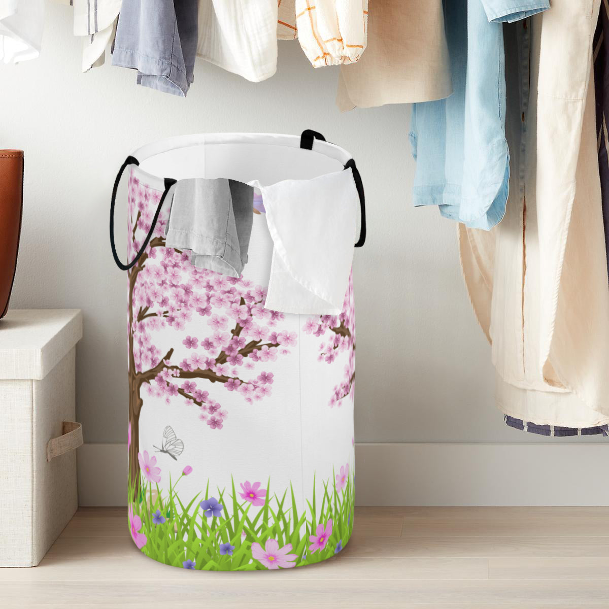 Blooming Garden Large Foldable Laundry Basket - Mirphys