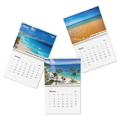 2025 Wall Calendar - Beautiful Beaches