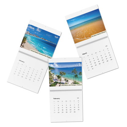 2025 Wall Calendar - Beautiful Beaches