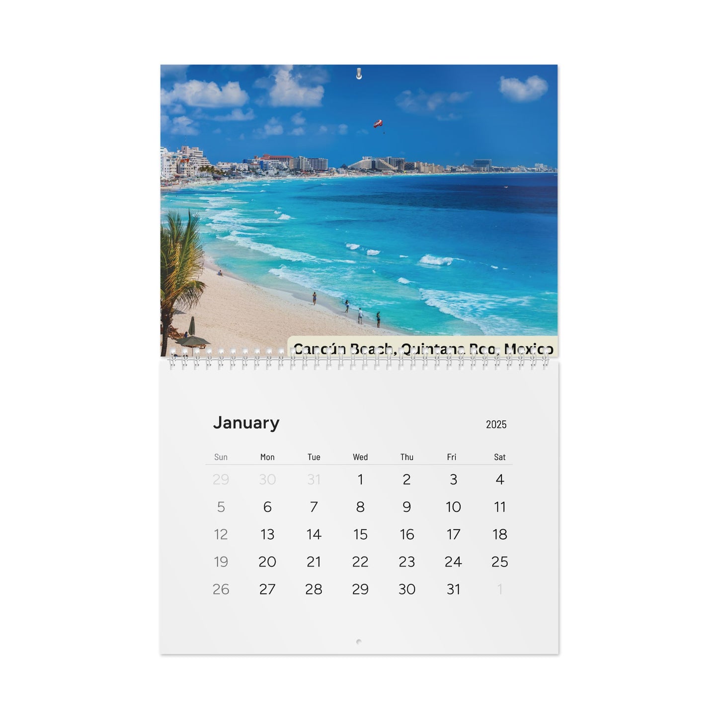 2025 Wall Calendar - Beautiful Beaches