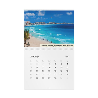 2025 Wall Calendar - Beautiful Beaches