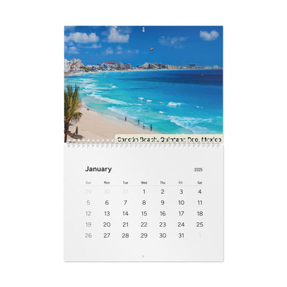 2025 Wall Calendar - Beautiful Beaches