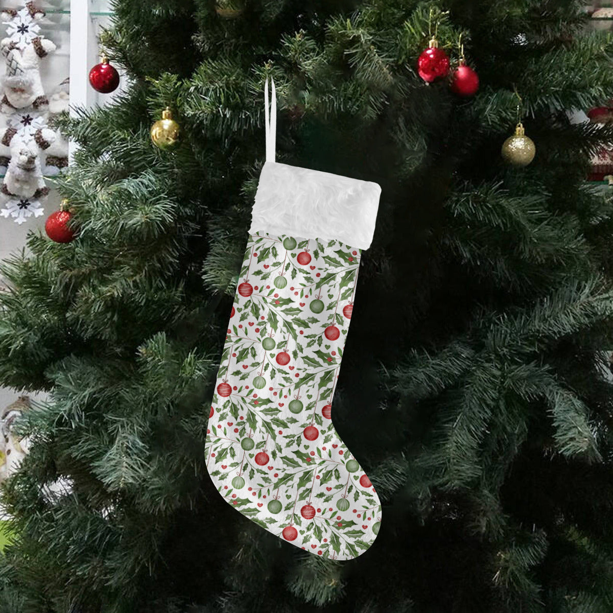 Holly Christmas Stocking