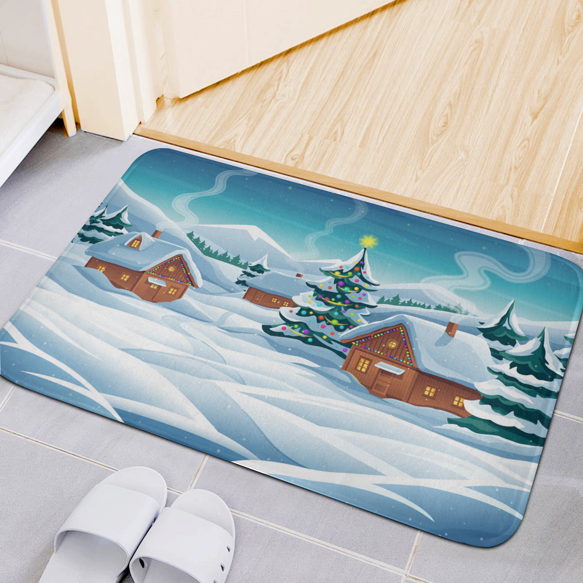 Christmas Landscape Floor Mat