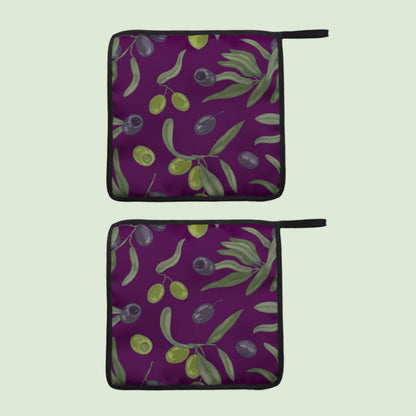 Olive Heat Insulated Pot Holders