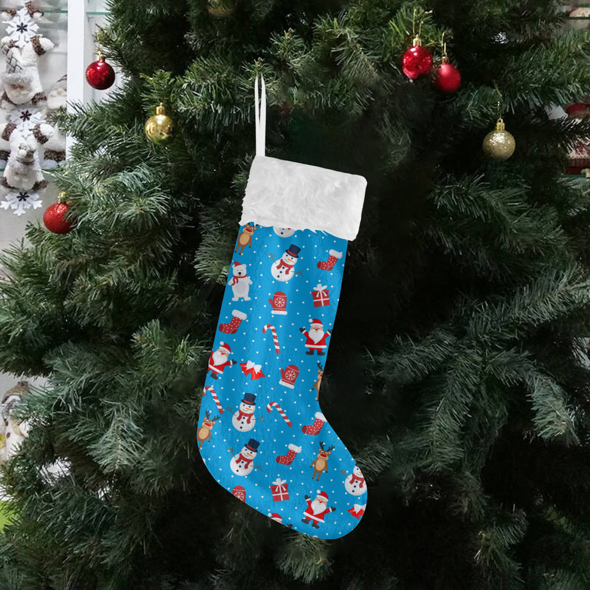 Blue Santa Stocking