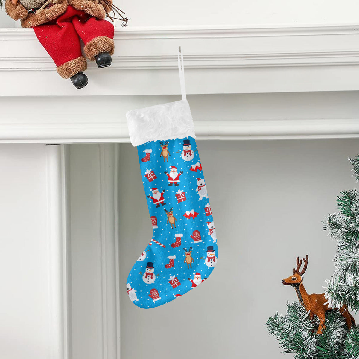 Blue Santa Stocking