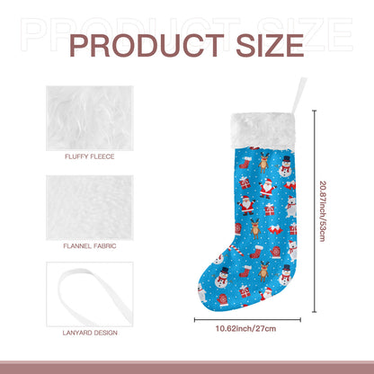 Blue Santa Stocking