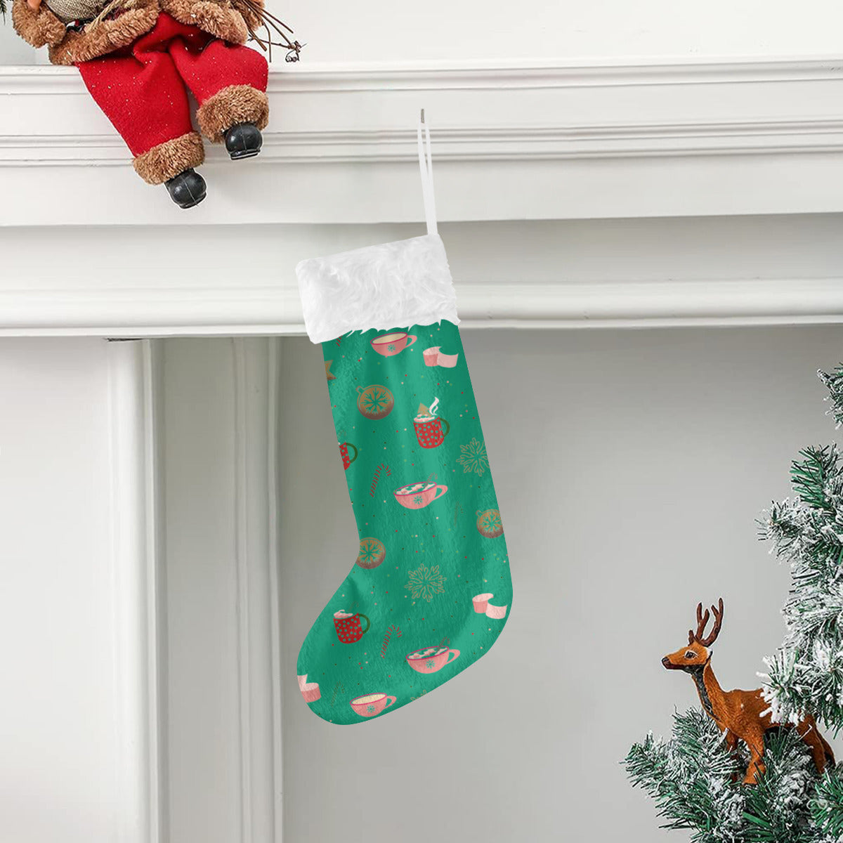 Green Christmas Treats Stocking