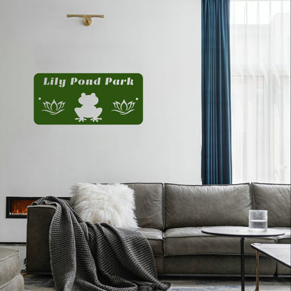 Lily Pond Die-Cut Metal Wall Art