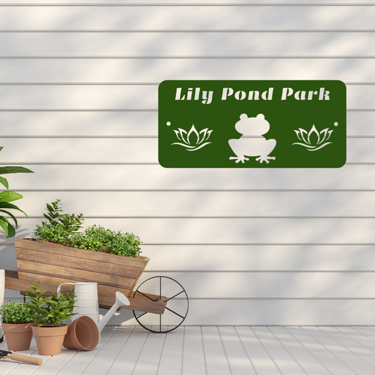 Lily Pond Die-Cut Metal Wall Art