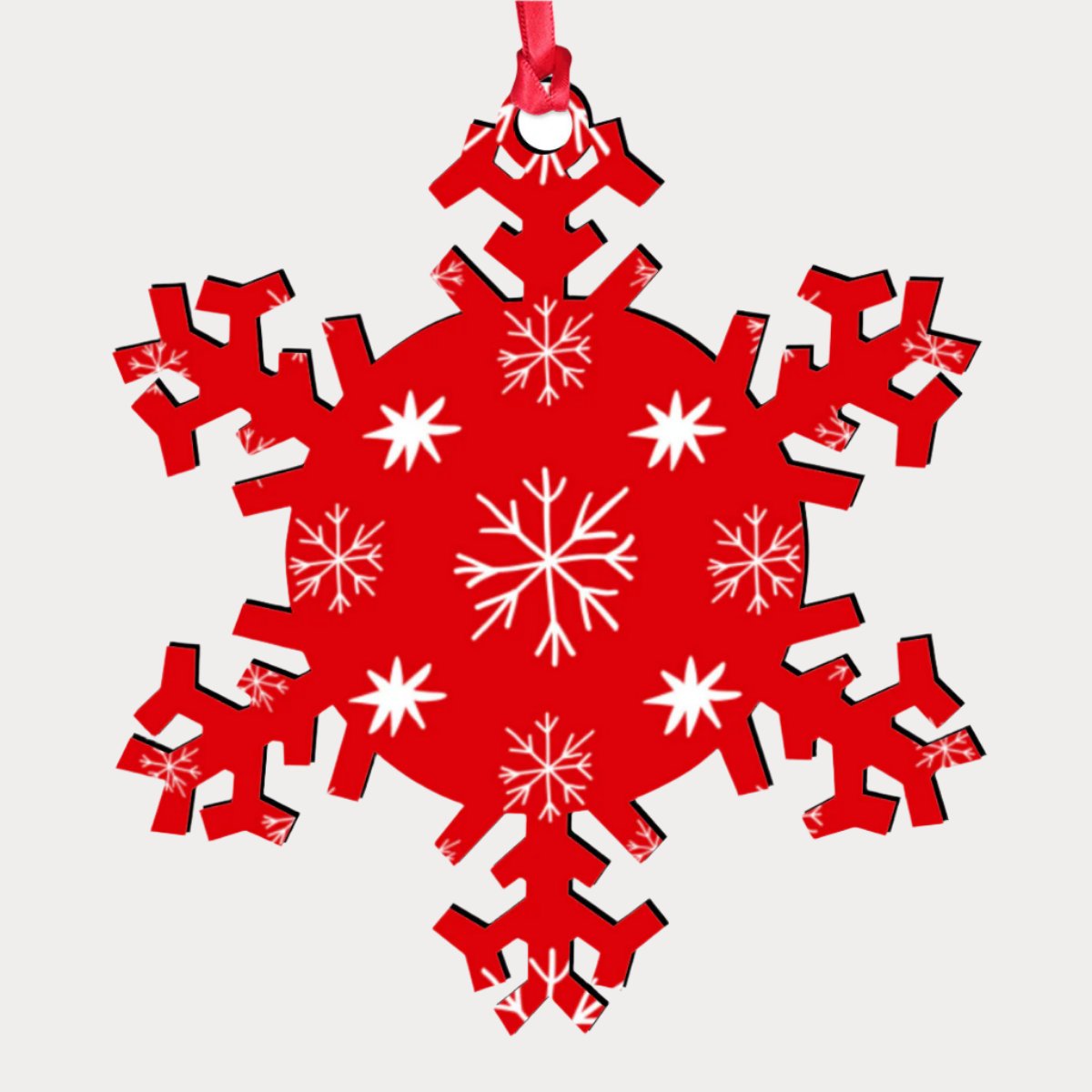 Red Snowflake Decoration