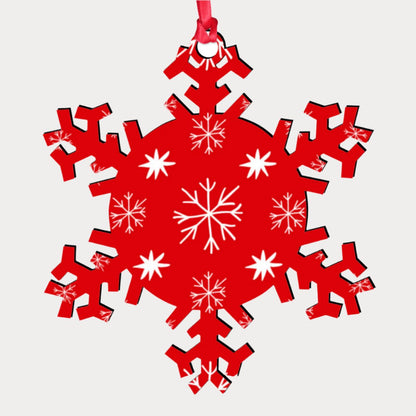 Red Snowflake Decoration