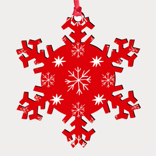 Red Snowflake Decoration