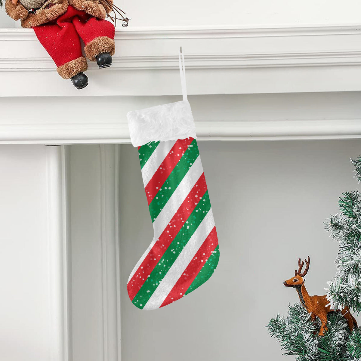 Red White Green Christmas Stocking