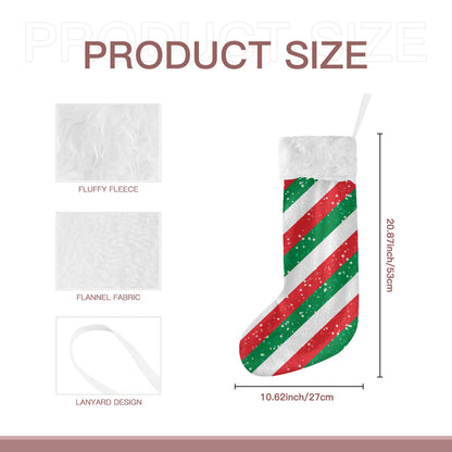 Red White Green Christmas Stocking