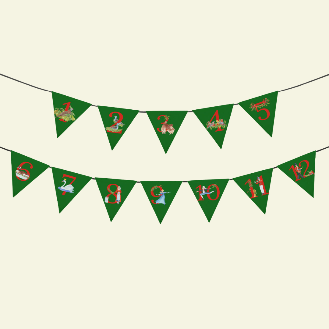 12 Days of Christmas Party Flags