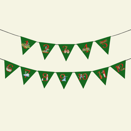 12 Days of Christmas Party Flags