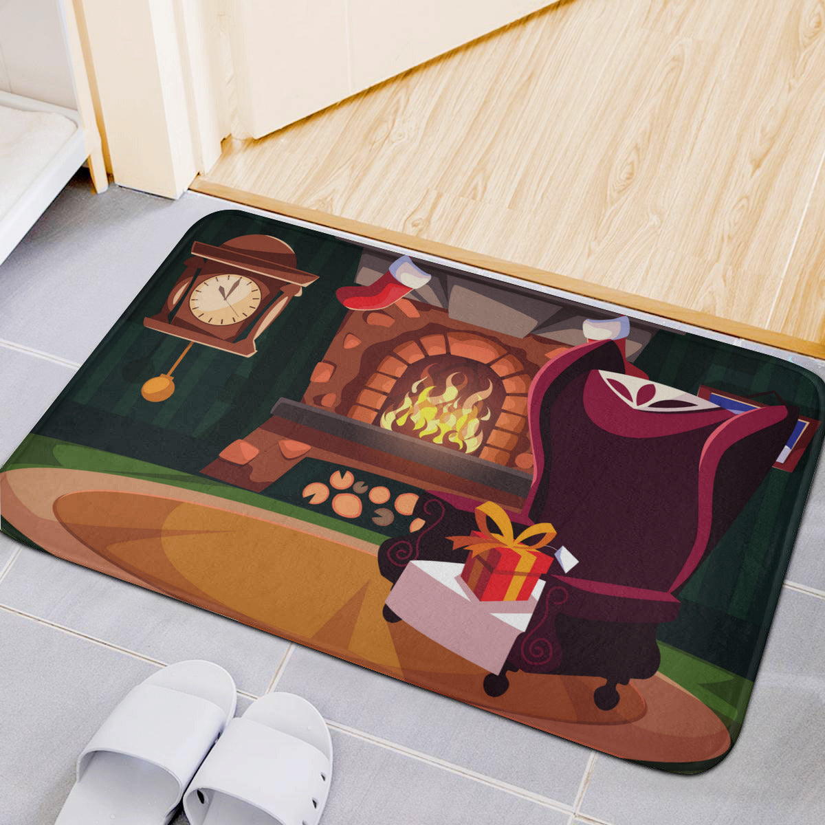 Christmas Living Room Floor Mat