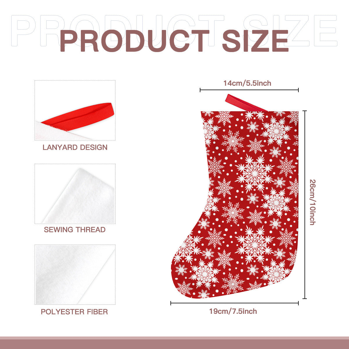 Snowflake Christmas Sock