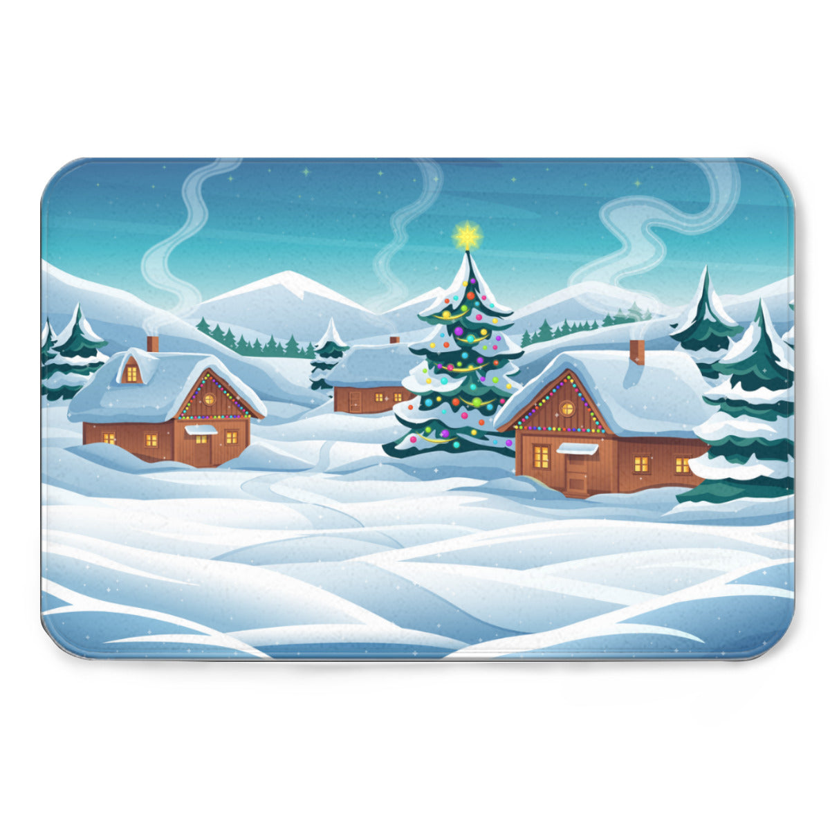 Christmas Landscape Floor Mat