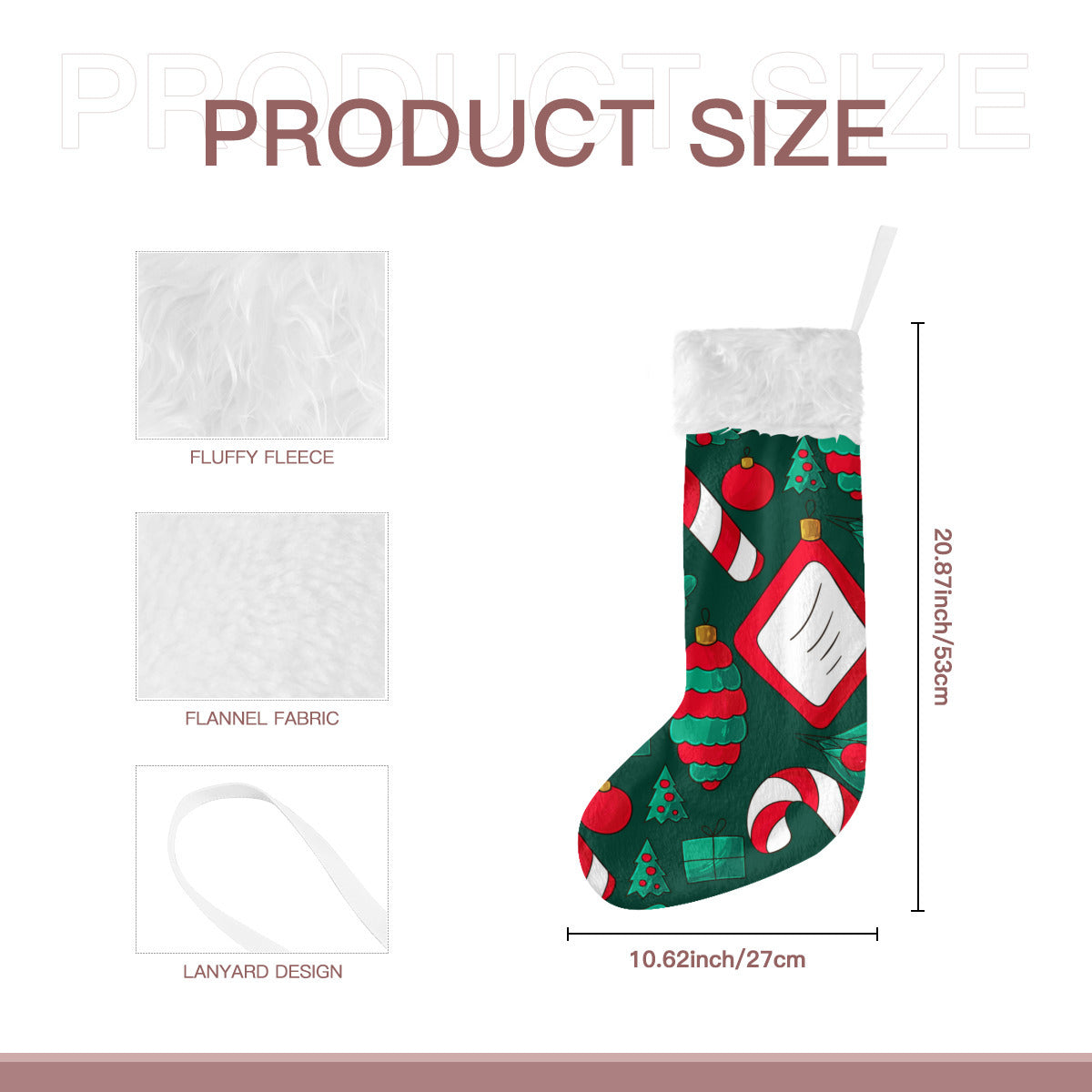 Dark Green Christmas Stocking